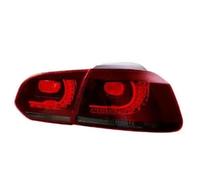HRQCTIM Rear Tail Light For VW For Golf 6 Mk6 R20 2008-2013 Pair Of Car Tail Light Assembly Flowing Water Flicker Turning Signal Light Taillight Lamp Auto Parts(2 side red and smoke)