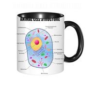 HRRASFAZF Ceramic Coffee/Tea Mug, 11 oz Funny Mugs,Educational, Microbiology Theme Animal Cell Structure,Gifts for Mothers Day,Birthdays,Christmas,Valentines,Anniversaries
