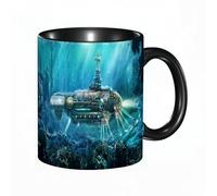 HRRASFAZF Ceramic Coffee/Tea Mug, 11 oz Funny Mugs,Fantasy Decor, sci-fi Submarine Underwater Warfare Futur,Gifts for Mothers Day,Birthdays,Christmas,Valentines,Anniversaries