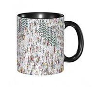 HRRASFAZF Ceramic Coffee/Tea Mug, 11 oz Funny Mugs,Wheres Where Waldo Ski Wally Handford Children Book,Gifts for Mothers Day,Birthdays,Christmas,Valentines,Anniversaries