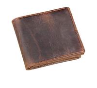 HRS Genuine Leather Wallets for Men, Brown, Thick, Simple