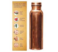 HRS India 100% Pure Copper Water Bottle Plain Drinking Storage Health Benefits 950ML