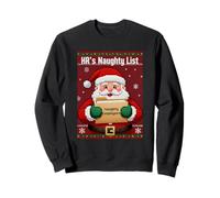 HR's Santa Naughty List Ugly Christmas Sweater Front Back Sweatshirt