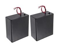 hrsyyl 2pcs D Battery Holder 2 Slot D Size Battery Holder Cell Contain Two Wires with Cover and Switch