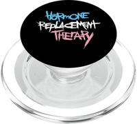 HRT Hormone Replacement Therapy Emo Kids Trans Flag Logo PopSockets PopGrip for MagSafe