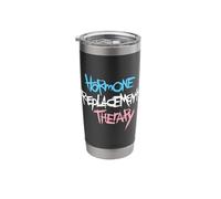 HRT Hormone Replacement Therapy Emo Kids Trans Flag Logo Stainless Steel Insulated Tumbler