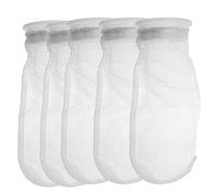 HRTFILTERS 5 Pack 100 Micron Nylon Mesh Filter Socks 4 Inch Ring - by 15 Inch Long - Aquarium Water Filter Bags (100 Micron)