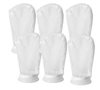 HRTFILTERS 50 Micron 4" Ring, 9" Short Nylon Mesh 4 Inch Filter Sock Bag Aquarium Marine Sump (Pack of 6, 50 Micron 4" x 9")