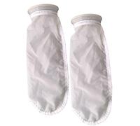HRTFILTERS Nylon Mesh Filter Socks 4 Inch Ring 400 Micron - by 15 Inch Long - Aquarium Water Filter Bags - 2 Pack (400 Micron - 4 x 15 inch)