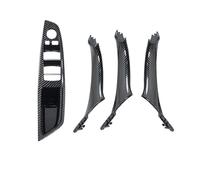 HRTLSS Door Pull Handle Inner Trim 2/4Pcs Front Inside Door Handle for for 5 Series for F10 for F11 for F18(Carbonfiber LHD 4PCS)