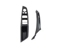 HRTLSS Door Pull Handle Inner Trim 2/4Pcs Front Inside Door Handle for for 5 Series for F10 for F11 for F18(Carbonfiber LHD 2PCS)