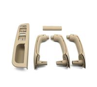HRTLSS Door Pull Handle Inner Trim LHD Black Beige Front Rear Left Right Door Pull Grab Door Handle Set for Bora for Golf 4 MK4 1999-2004(Beige 8pcs)