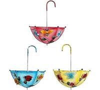HRTLSS Metal Umbrella Hanging Planter Basket, Wall Hanging Planter Wall Decoration, for Home Patio Garden Fence Decoration (3pcs)