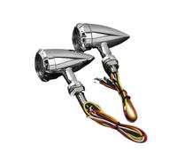 HRTLSS signal lights Motorcycle Black/Silver Retro Bullet LED Turn Signal Light Brake Lamp Running Blink Light For For Chopper For Cruiser For Bobber