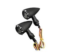 HRTLSS signal lights Motorcycle Black/Silver Retro Bullet LED Turn Signal Light Brake Lamp Running Blink Light For For Chopper For Cruiser For Bobber
