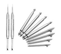 HRTUFN MIUYTRN 8mm-24mm Quick Release Spring Stainless Steel Watch Band Strap Bar Link Pins Remover Silver and Removal Tool cuicui(Spring 12mm 20pcs)