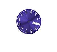 HRTUFN WCC00816 28.5mm Watch Dial Ancient Arabic Numerals with Green Luminous Calendar Window Faces Accessory for NH35 NH36 Movement(Purple)