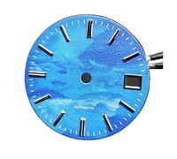 HRTUFN WCC00816 28.5mm Watch Dial Cloud Sea Retro Style Faces Man's Accessories Replacement Parts for NH35 Movement(Blu)