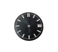 HRTUFN WCC00816 28.5mm Watch Dial Texture Faces Single Date Calendar Green Luminous Accessories for NH35 / NH36 Movements(Black)
