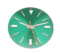 HRTUFN WCC00816 29mm Raised Scale Watch Dail + Lightning Bolt Hands Set Green Luminous for 8215/8200/ 8205/ 821A /2813/3804 Movement(Green)