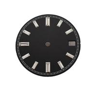 HRTUFN WCC00816 NH35 Watch Dial 28.5mm Multi Colored Sunburst Faces No Luminous Replacement Parts for NH35A/NH36 Movement No Logo(Black Silver Nail)