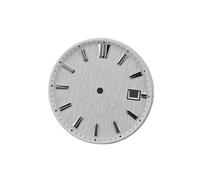 HRTUFN WCC00816 NH35 Watch Dial 33.5mm Black White Blue Green for NH36 Movement Accessories No Logo DIY Parts(White)