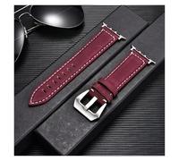 HRTUFN WCC00816 Retro Frosted Watch Strap Ultra 49mm 45/44/42mm 41/40/38mm Bracelet 9 8 7 6 5 Wrist Belt(Red-S,42mm 44mm 45mm 49mm)