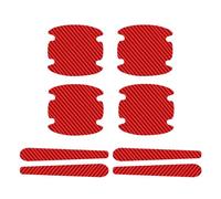 HRTYUWDGK 8Pcs Car Door Handle Protector Sticker for SEAT Ateca Cupra Ateca FR 2016-2022 2023, Door Bowl Paint Cup Protective Film Anti-Scratch Protection Cover Guard,B/Red