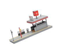 Hrtyvhin 1/64 DIYer Architecture Metro Station Building Set Creative Puzzle Assembly Railway Dioramas Sand Table Decors Landscape Train Station Assembly Set
