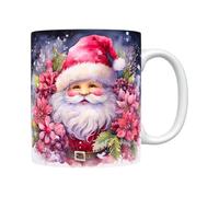 Hrtyvhin 1 Hand-Painted Santa Christmas Mug - Ceramic, for Cocoa, Tea & Holiday Decorations Christmas Party Drinkware Ceramic Gift