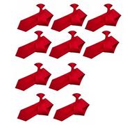 Hrtyvhin 10PCS Quick-Clip Neckties Teens/Adults Soft Polyester Yarn Pre-Tied Ties For School Uniforms & Family Gatherings Polyester Silk Clip On Tie