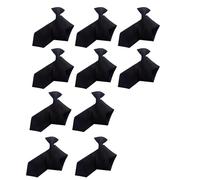 Hrtyvhin 10PCS Quick-Clip Neckties Teens/Adults Soft Polyester Yarn Pre-Tied Ties For School Uniforms & Family Gatherings Polyester Silk Clip On Tie