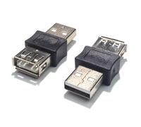 Hrtyvhin 1Pair USB 2.0 Converters Adapters Metal Hybrids Structure Fast Data Sync 480Mbps School Essential USB Charging Connectors