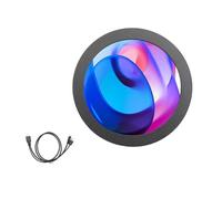 Hrtyvhin 2.8Inch Round Computer Monitor 480x480 With Music Visualization Function Compatibles Software Music Visualization PC Monitor