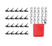 Hrtyvhin 20Pcs Windproof Rope Fixed Clip for Outdoor Camping Canopy Tent Awning Clamps Tarp Set Color Securing