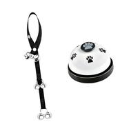 Hrtyvhin 2PCS Pet Doorbell Rope with Metal Bells and Training Button Dog Training Doorbell Rope for Dog Cats Potty Durability Pet