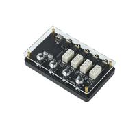 Hrtyvhin 4 in 1 3.5 Mm Selector, Four Button Source Router with Type-C Power Input, Clear Acrylic Circuit Design for Desk Headphone or Amplifier Use