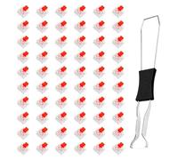Hrtyvhin 60Pcs 3Pin Tactiles Mechanical Keyboards Switches Pack with Double Head Keycap Remover Keyboards Switches Tester