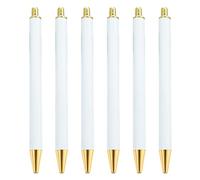 Hrtyvhin 6Pcs Retractable Ballpoint Pen Ballpoint Writing 1.0MM Tip Smooth to Write Guest Sign in for Women Girls