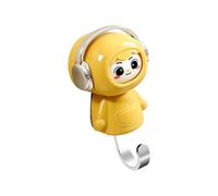 Hrtyvhin ABS Materials Wall Mount Hook Wipe Clean Surfaces Funny Face Hangers for Coat Towels Entry Organiser Space Saving Girl Shaped Hook