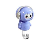 Hrtyvhin ABS Materials Wall Mount Hook Wipe Clean Surfaces Funny Face Hangers for Coat Towels Entry Organiser Space Saving Girl Shaped Hook