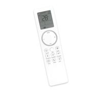 Hrtyvhin AC Remote Control with LCD Display, White Body, Setup, Button Control for Temperature, Mode, Fan, Swing, Timer, Sleep, Light Replacement Ac Remote Lcd Climate Controller Clear Display Home