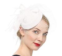 Hrtyvhin Adjustable Headwear Privacy Protecting Headpiece Elegant Veil Meshes Headbands For Weddings And Teas Parties Elegant Fascinator