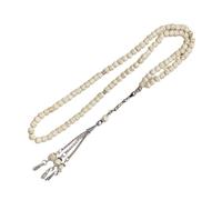 Hrtyvhin Agaphite Look Prayer Beads Chain Handstrung Spiritual Jewelry Piece for Devotion and Modern Outfits Spiritual Beads Chain