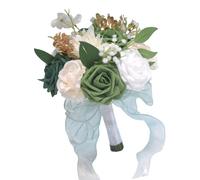 Hrtyvhin Artificial Colorful Flowers Bouquets Wedding Ceremony Beautiful For Bridal Party Photography Reusable Silk Bridal Bouquet