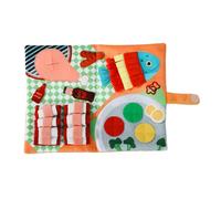 Hrtyvhin BBQ Book Theme Dog Snuffle Toy Mat for Scent Work Exploration Activity Soft Plush Fabric Interactive Treat Search Game Squeaky Hide S og Toy