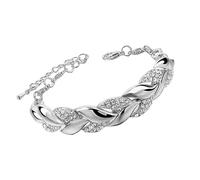 Hrtyvhin Beautiful Leaves Shaped Adjustable Alloy Fashion Jewelry for Women Work Celebrations and Gift Ideas Alloy Wristband