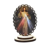 Hrtyvhin Beautifully Mother Figure Wood Standing Figurine Suitable for Prayer Room Holiday Present Religious Statues Statue