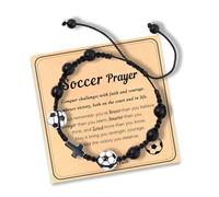 Hrtyvhin Black Braided Cord Wooden Crucifix Charm For Active Men Natural Wood Bead Sports Theme Jewelry Gift Men's Wooden Crucifix