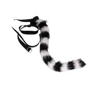 Hrtyvhin Black Ears Headband Plush Soft Comfortable for Theme Party Cosplay Stage Presentation with Tail Set Festival